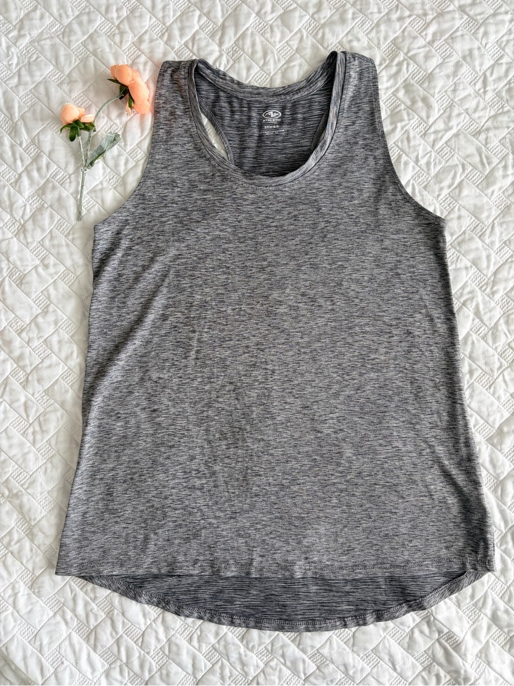 Athletic Works Gray Racerback Workout Tank Top Size S Gym Tank Top Yoga Tank